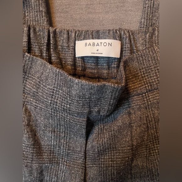 Babaton Grey Plaid Women's Pants - Picture 2 of 3